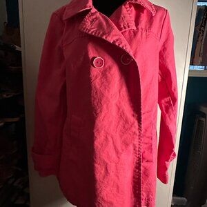 GAP Pink Double-Breasted Trench Coat - Size L 🌸 Stylish & Lightweight!